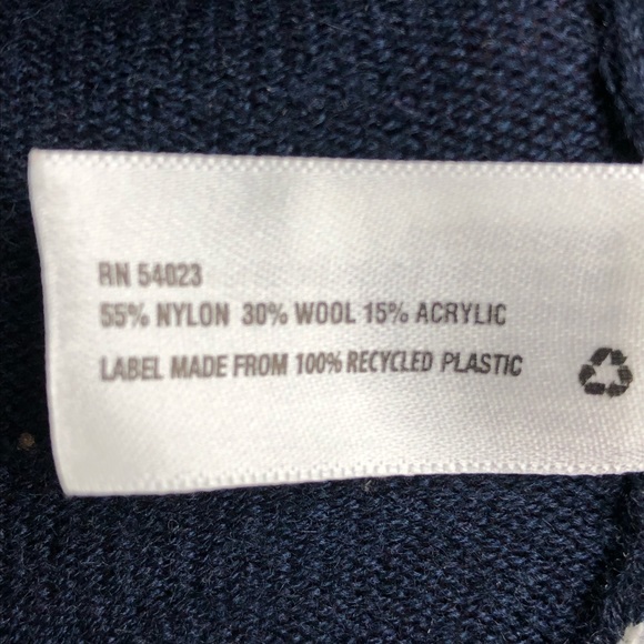 Womens Navy And White Striped Button Down Cardigan - Picture 5 of 5